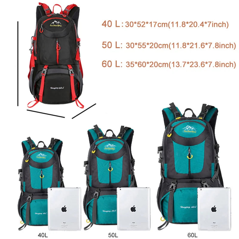 60L Internal Frame Outdoor Waterproof Backpack